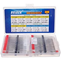 BOJACK 10 Valores 300 piezas Diodos rectificadores 1N4001 1N4002 1N4003 1N4004 1N4005 1N4006 1N4007 Diodos Schottky…